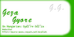 geza gyore business card